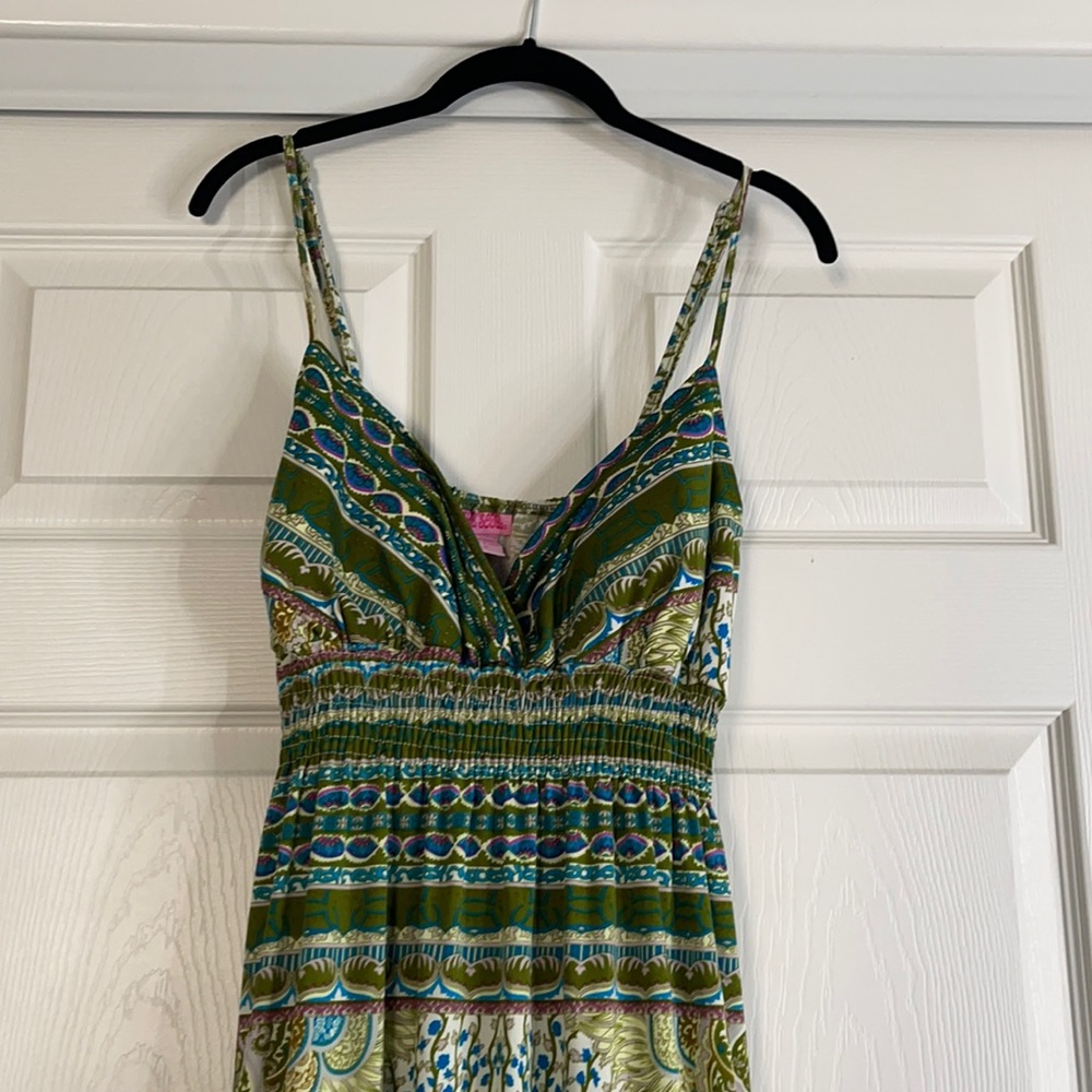 spaghetti strap v-neck dress